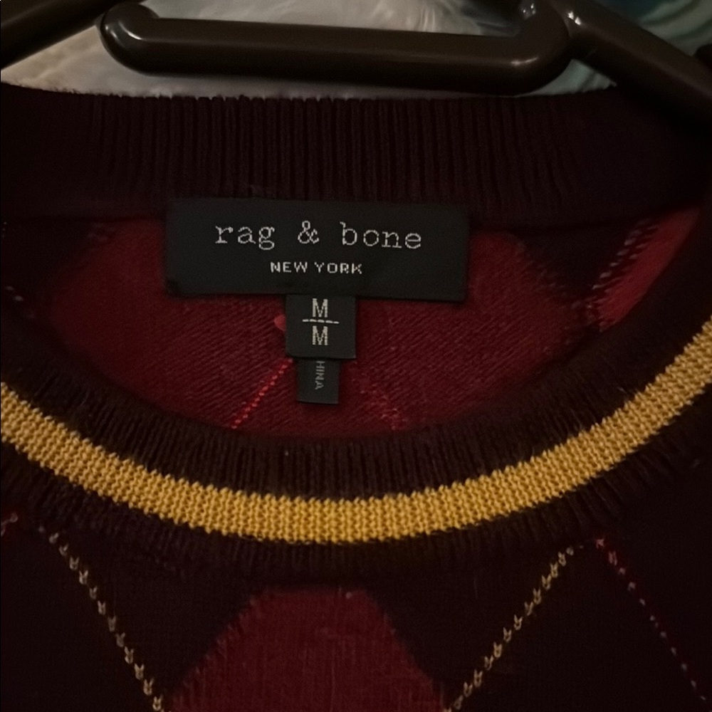 Rag & Bone Argyle Cropped Sweater - Picture 3 of 4